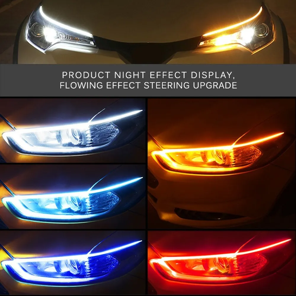 Car Led Strip 12V Waterproof - 2 Stück Auto DRL flexible wasserdichte