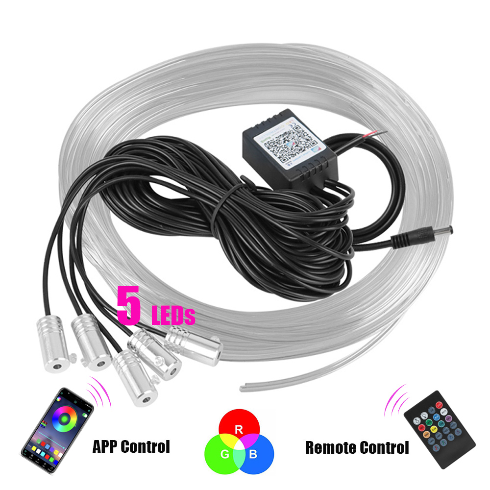 Car Dashboard Light Fiber Optic - 12 V 6 m LED-Streifen RGB