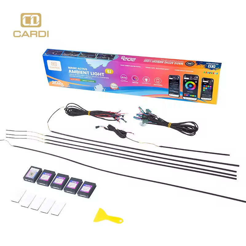 Car Ambient Lighting 18 In 1 - K4 18 1 Vollfarbige Neon-LED-Innenbeleuchtungsstreifen, universell,