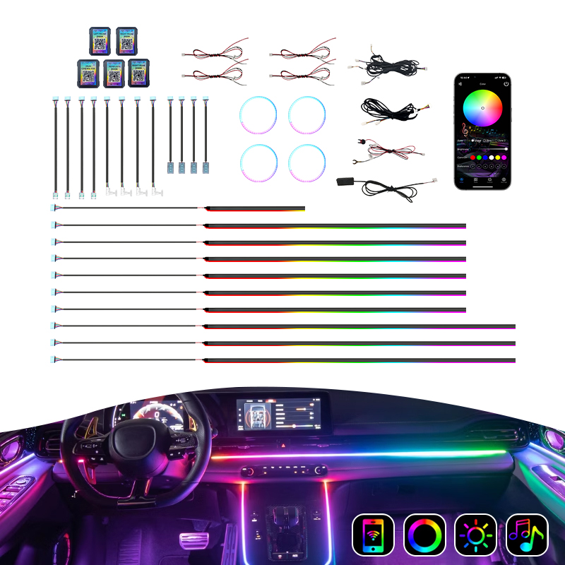 Car Ambient Lighting 18 In 1 - Meistverkauftes Auto-Ambientelicht-Set 18 in 1/10 in