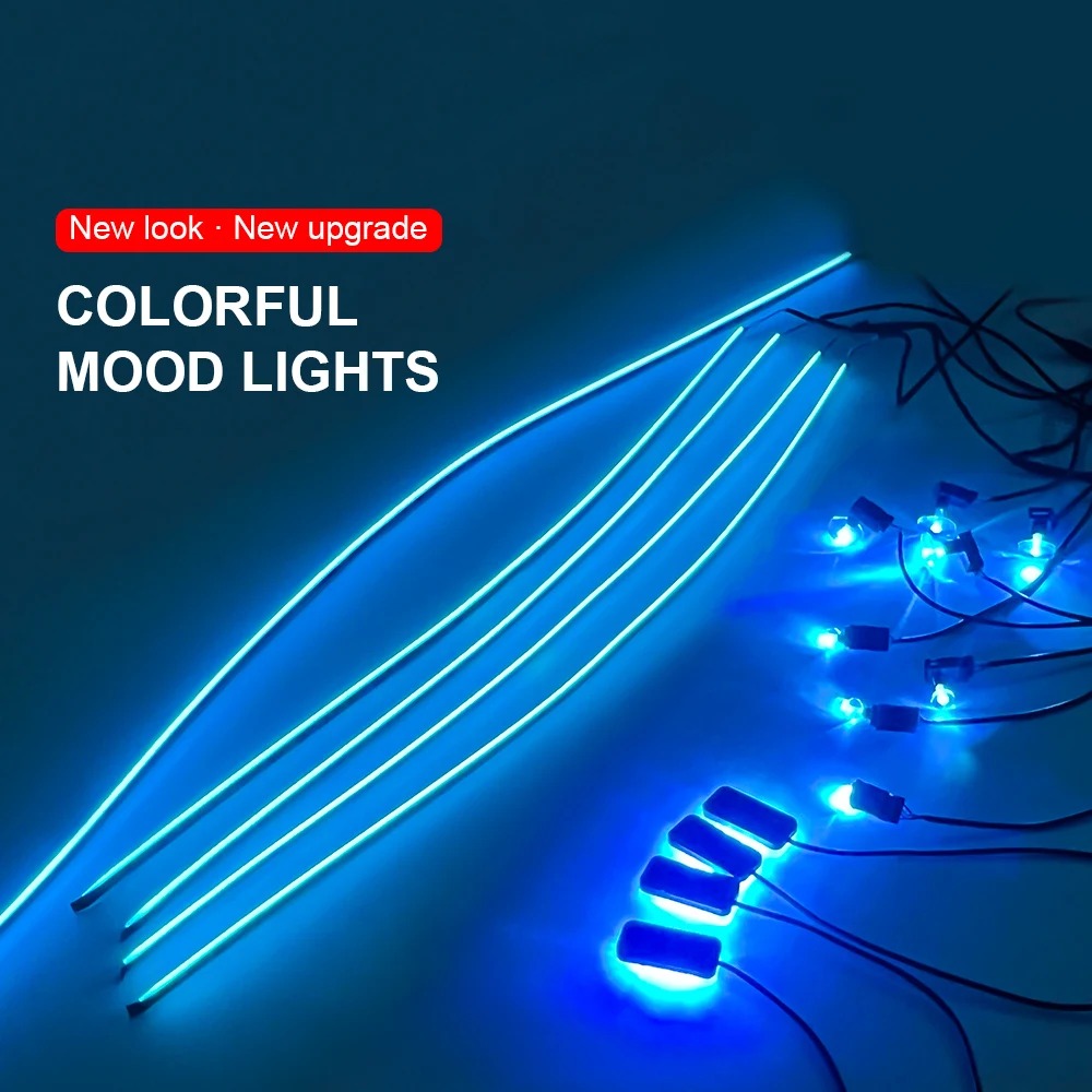 Car Ambient Light Door Panel Acrylic - Acryl-LED-Ambientelichtstreifen RGB Auto-Dekorationslicht Türbeleuchtung Innenraum-Ambientelicht Armaturenbrett-Dekorationslicht