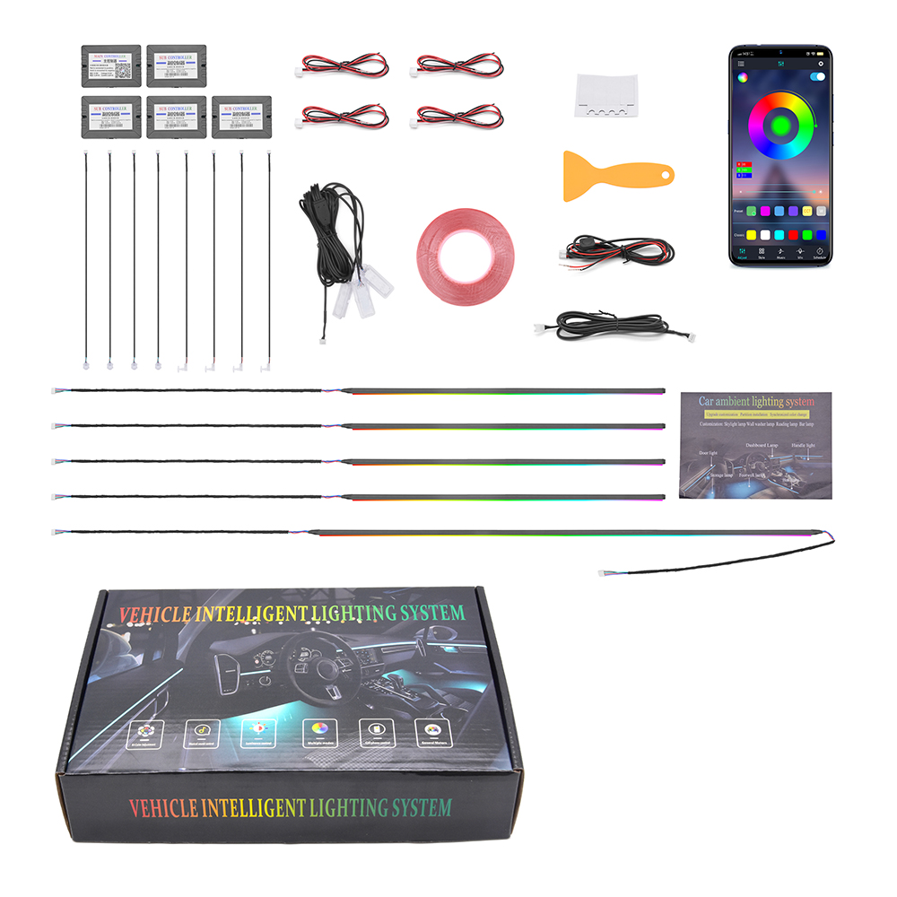 Car Ambient Lighting 18 In 1 - Meistverkauftes Auto-Ambientelicht-Set 18 in 1 Innenraum-LED-Autobeleuchtung