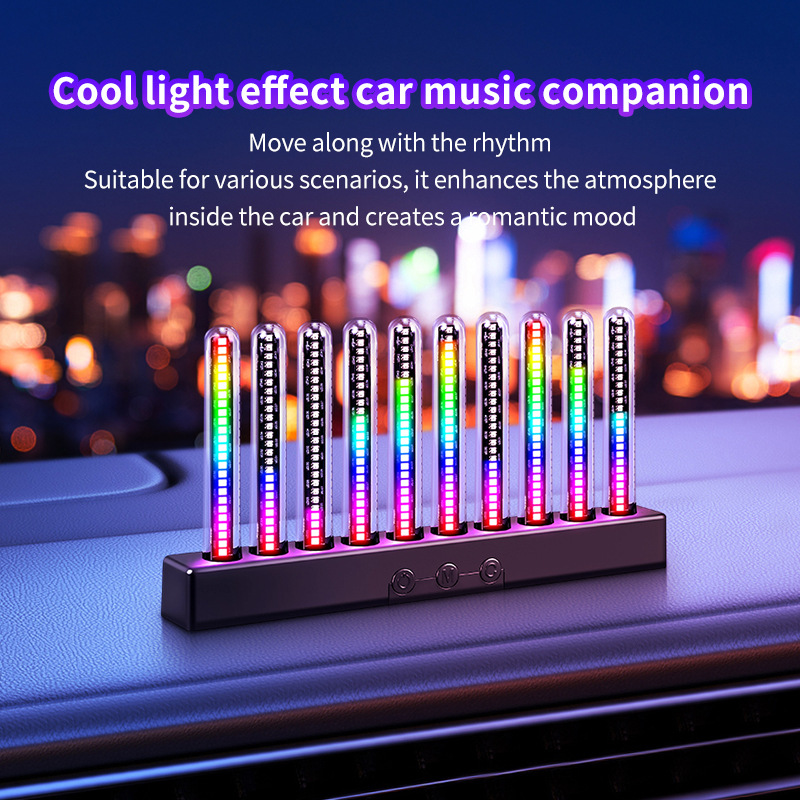 Car Ambient Light Sound Activated - Auto-Ambientebeleuchtung, Rhythmisches Licht, Sprachaktivierte Heimbeleuchtung, Gaming-Raumbeleuchtung,