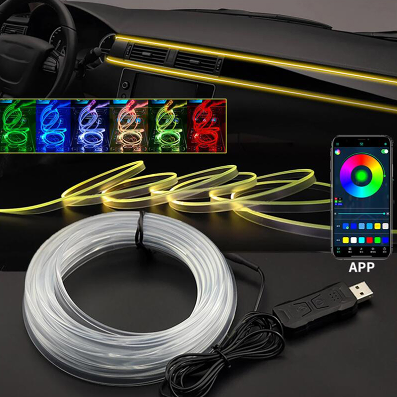 Car Interior Led Strip App Control - Auto Innen Atmosphäre Licht Umgebungs LED