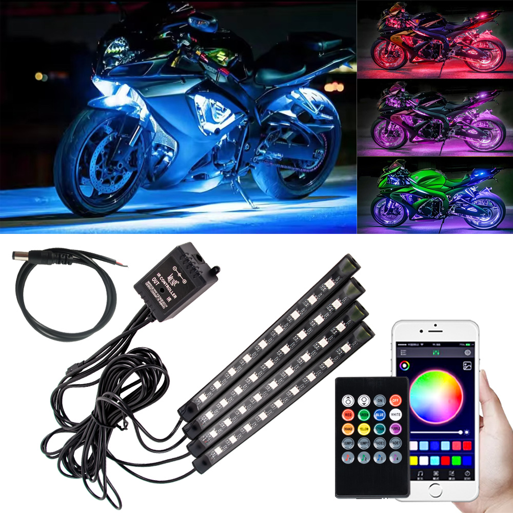 Car Led Strip 12V Waterproof - LED Motorrad Auto Atmosphäre Fuß Licht