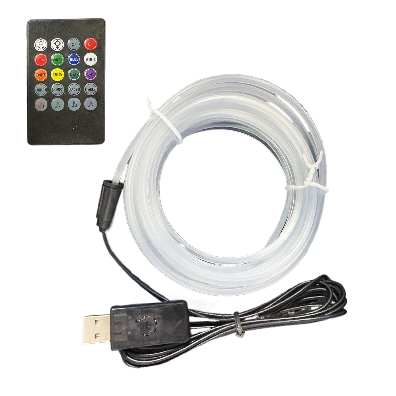 Car Ambient Light Sound Activated - Auto-Innenraum-Ambientebeleuchtung USB Sprachgesteuerte LED-Ambiente-Lichtleiste RGB Auto-Innenraum-Lichtstreifen