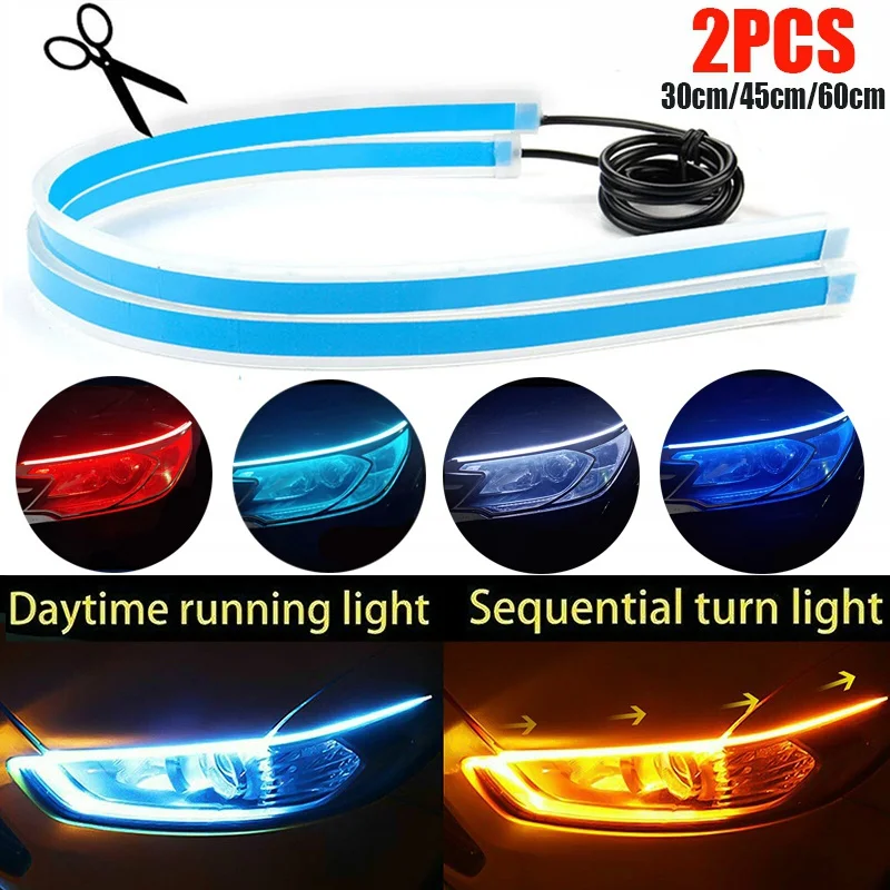 Car Led Strip 12V Waterproof - 2Pcs 12V Led Guide Streifen Scheinwerfer