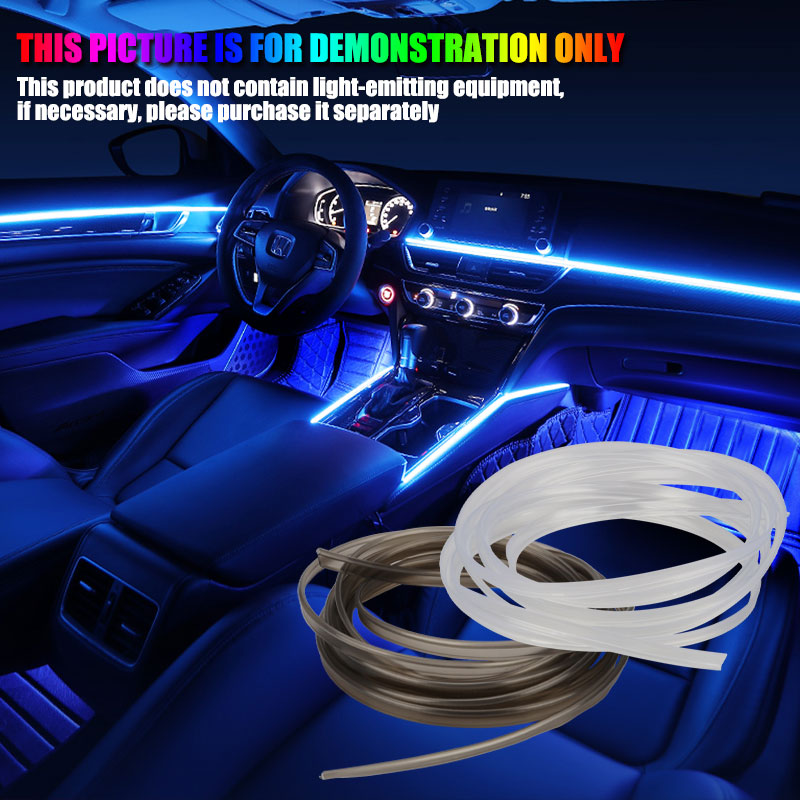 Car Ambient Light Fiber Optic 6M - 3M/5M/6M/8M Glasfaser-Neonlichtstreifen, erweiterbare unsichtbare Lichtleiter-Zubehörteile für
