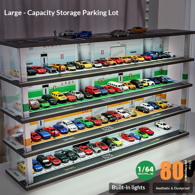 Car Ambient Lighting 18 In 1 - Parkhausmodell im Maßstab 1:64 mit LED-Beleuchtung