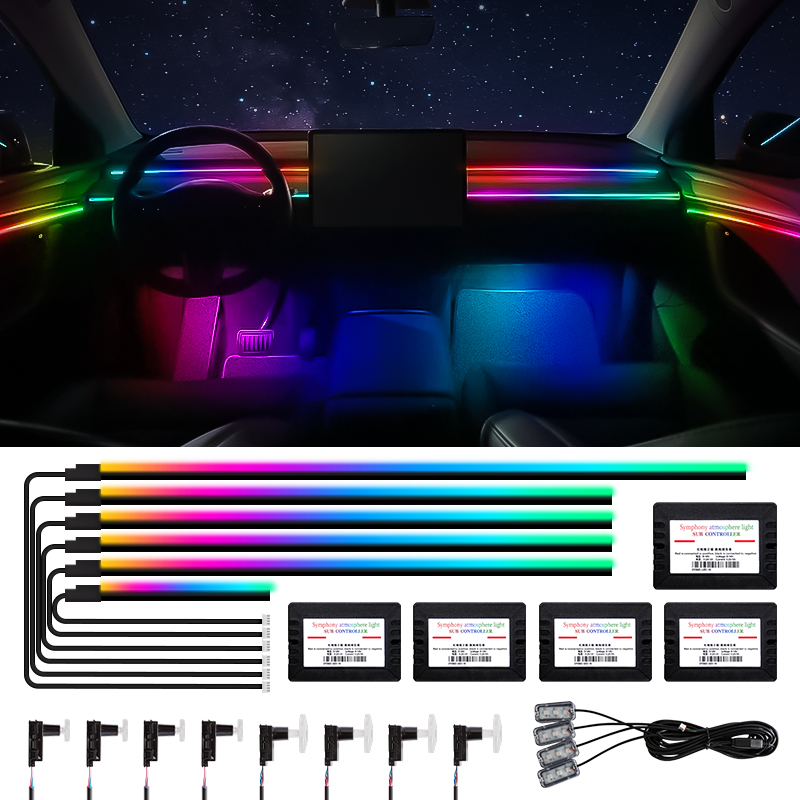 Car Dashboard Light Fiber Optic - Auto Innen Umgebungs Lichter Acryl Optische
