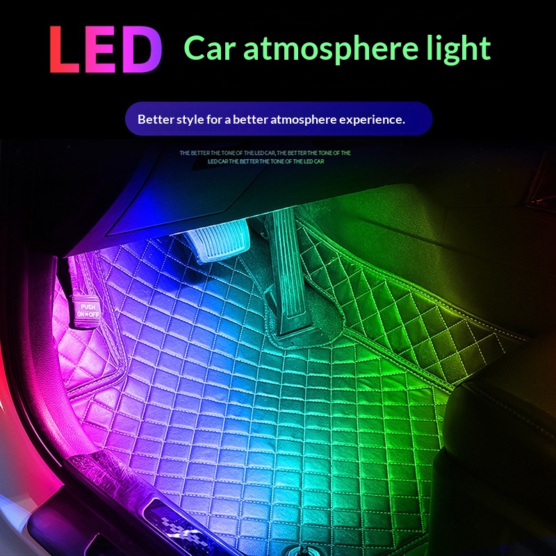 RGB LED Auto-Fußraumbeleuchtun – Car Ambient Light Sound Activated Bewertung und Preis