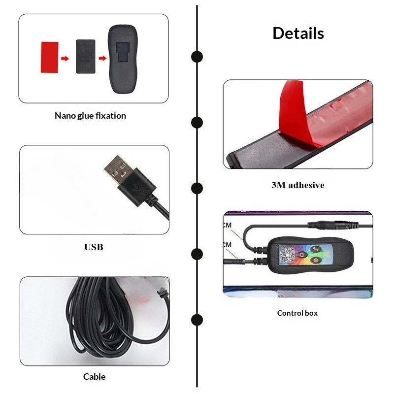 RGB LED Auto-Fußraumbeleuchtun – Car Ambient Light Sound Activated Bewertung und Preis