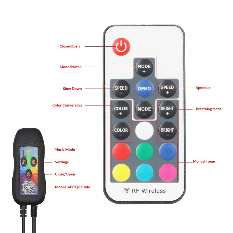 RGB LED Auto-Fußraumbeleuchtun – Car Ambient Light Sound Activated Bewertung und Preis