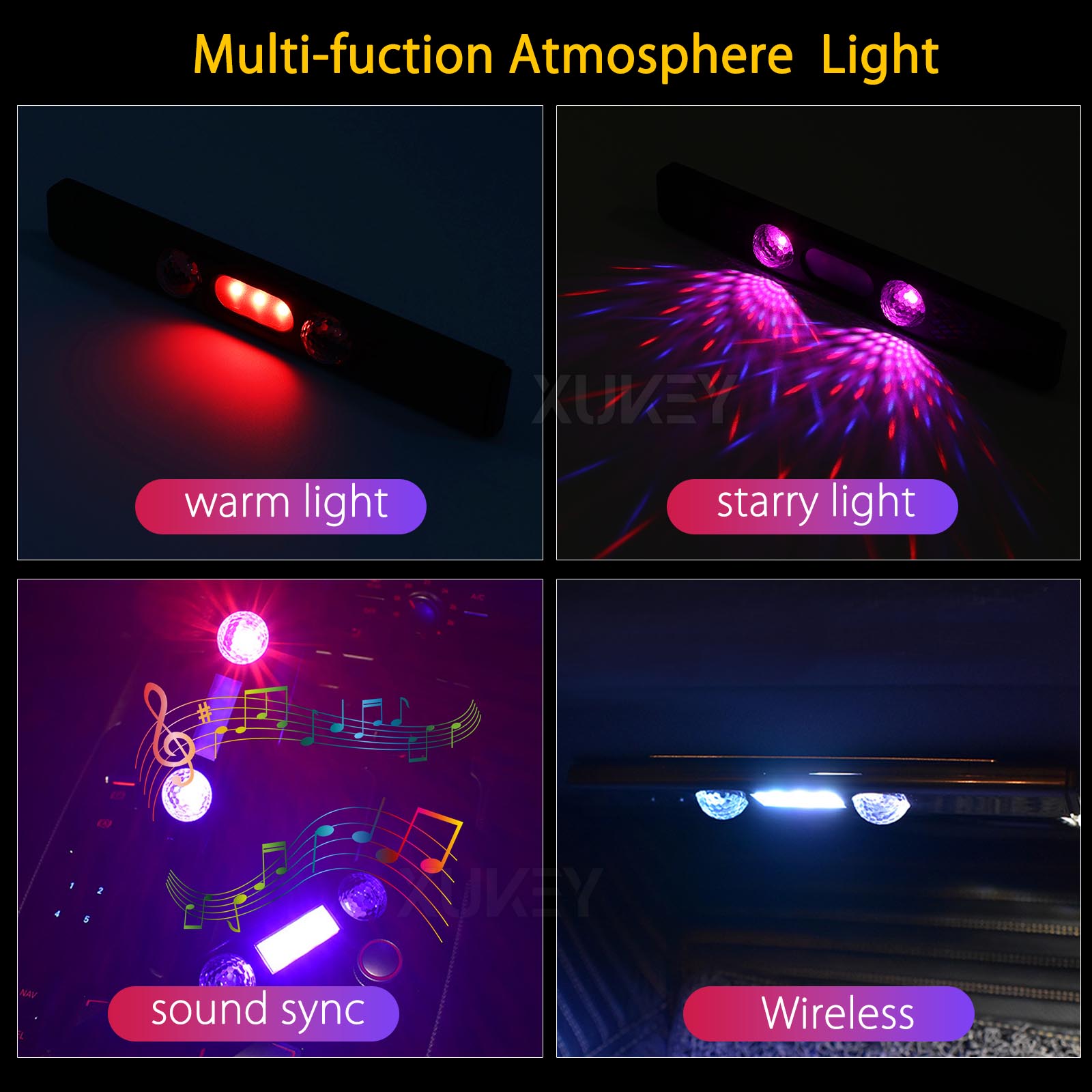 Wiederauf ladbare Auto Innen b – Car Ambient Light Kit With Remote Bewertung und Preis