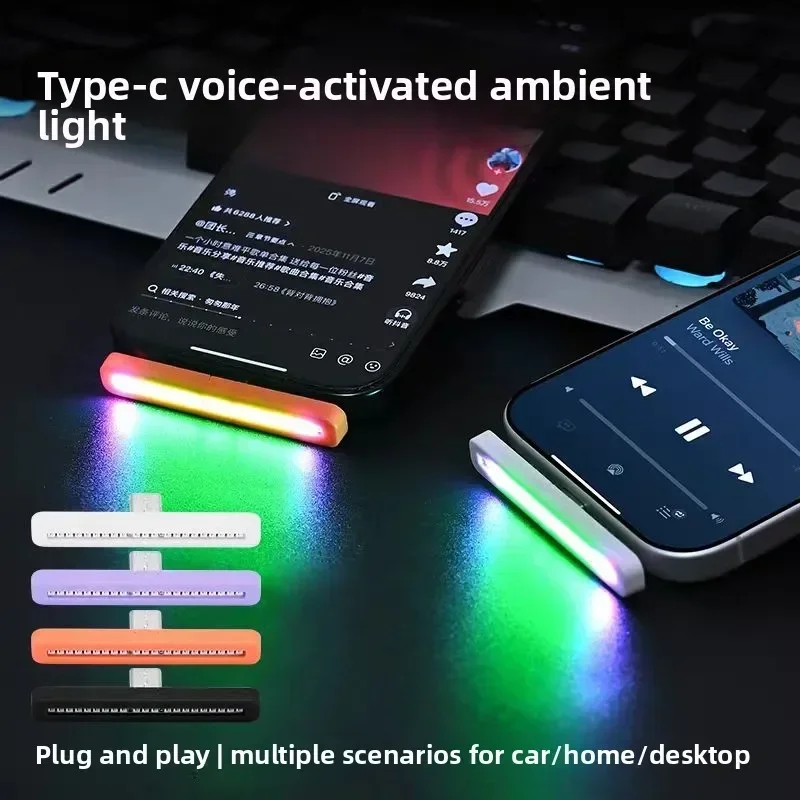Mini USB-C RGB Soundaktivierte – Car Ambient Light Sound Activated Bewertung und Preis