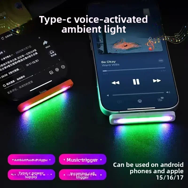 Mini USB-C RGB Soundaktivierte – Car Ambient Light Sound Activated Bewertung und Preis