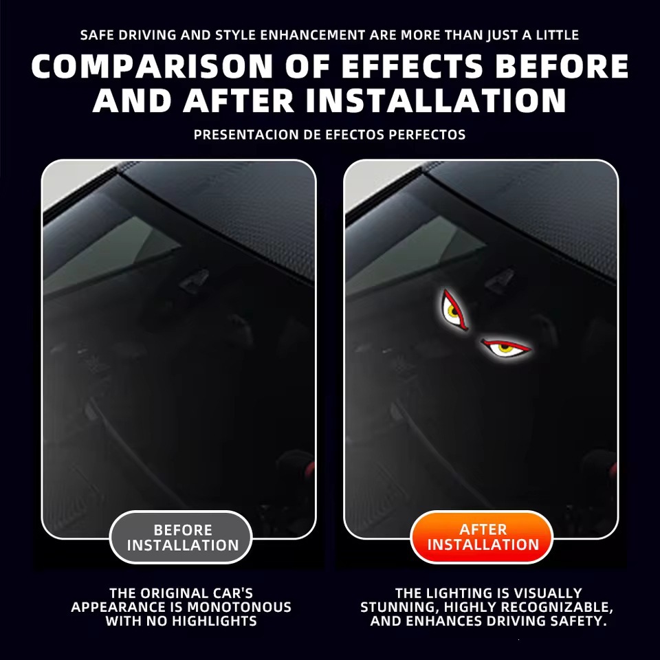 Solar-Auto-Dämonenauge-Licht,  – Car Interior Neon Light Usb Bewertung und Preis