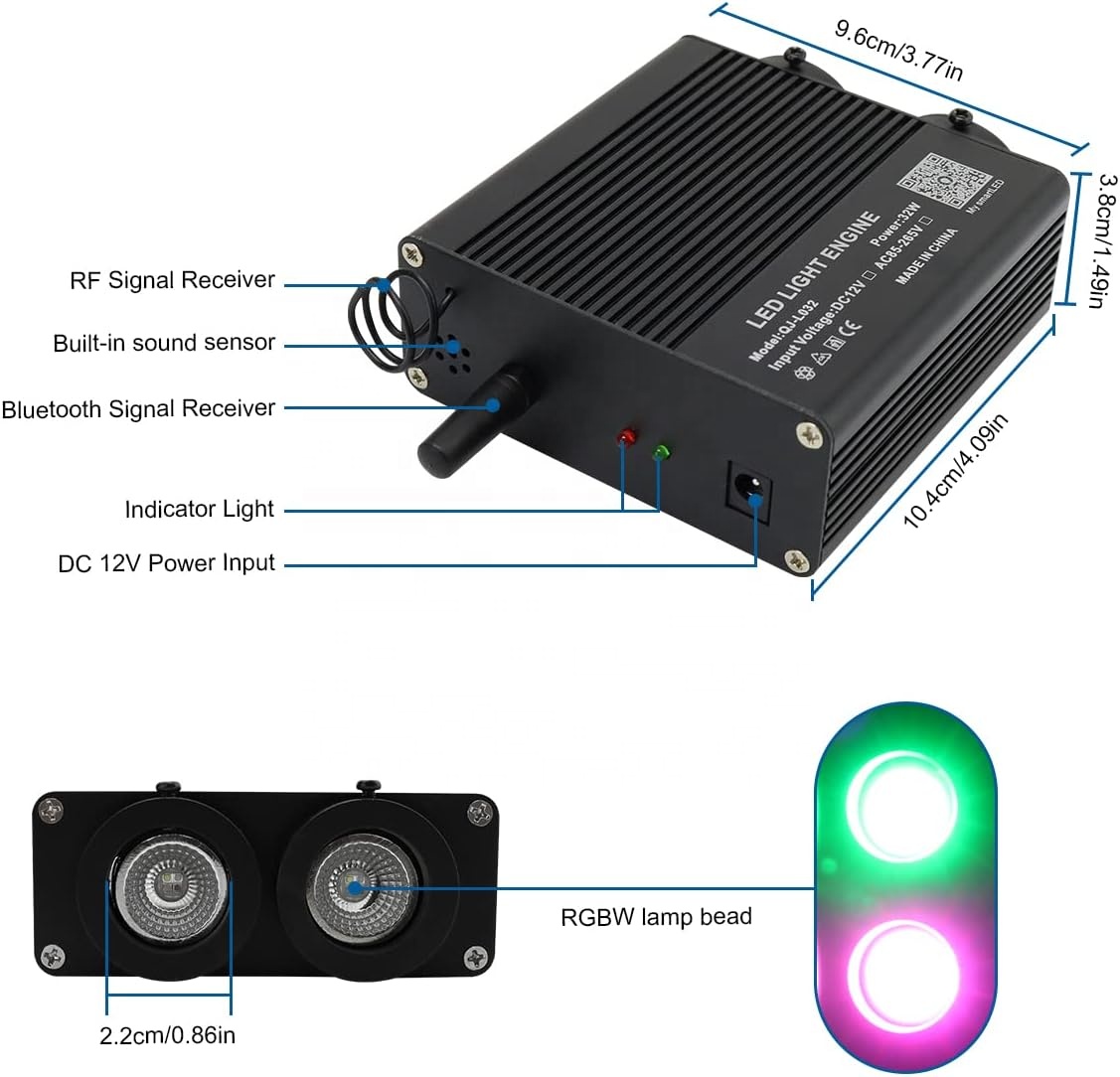 32W Verbessertes Dual-Port Gla – Car Roof Star Light Fiber Optic Bewertung und Preis