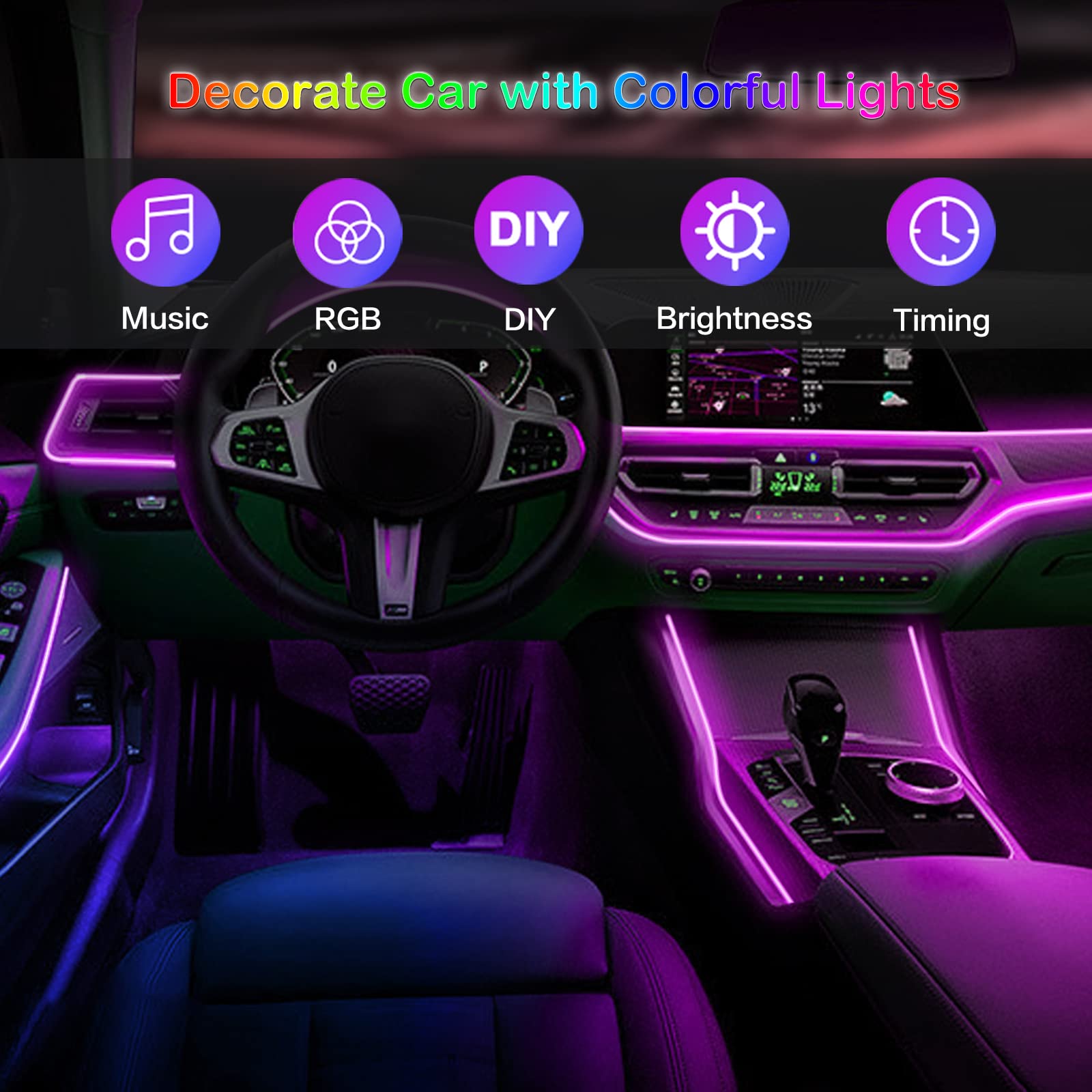 LED Auto Innenraum Umgebungs s – Car Ambient Lighting 18 In 1 Bewertung und Preis