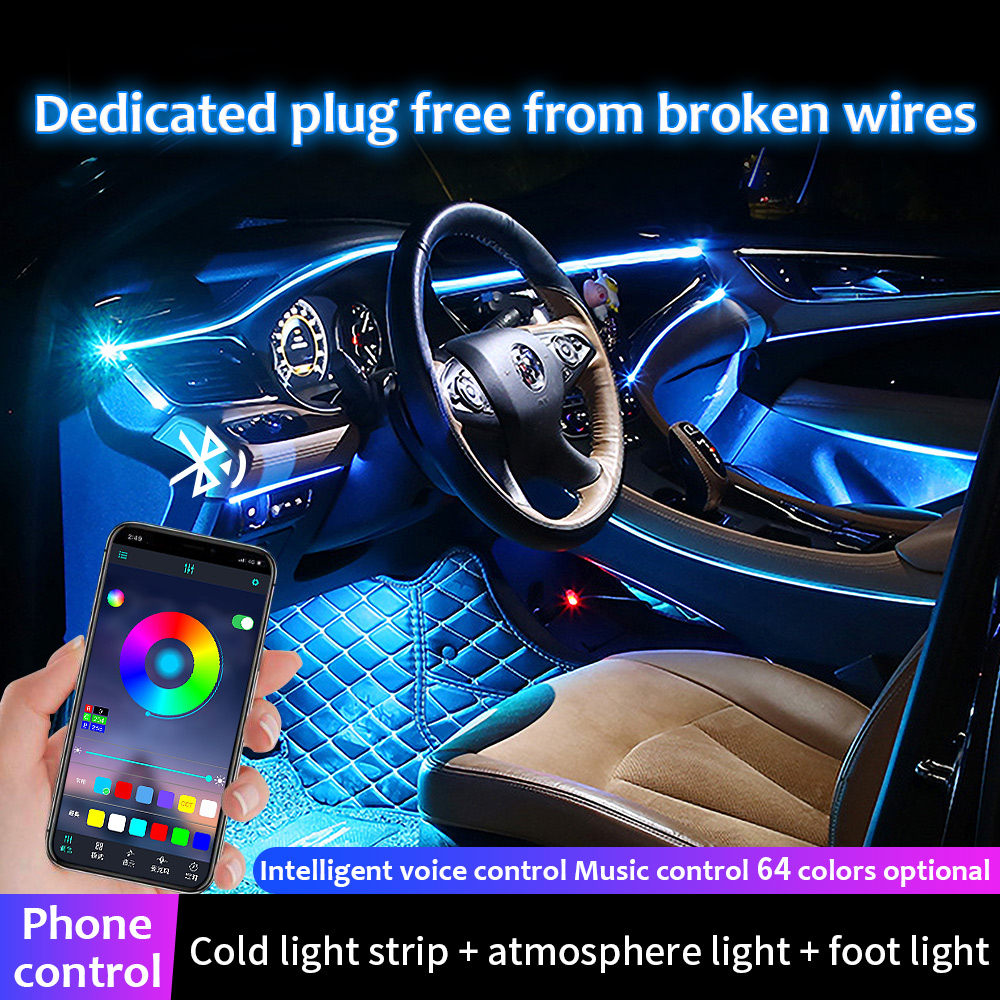 14 in 1 RGB-Auto-Innenraum-Umg – Car Interior Led Strip App Control Bewertung und Preis