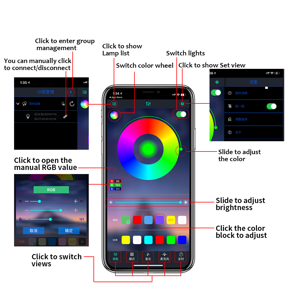 14 in 1 RGB-Auto-Innenraum-Umg – Car Interior Led Strip App Control Bewertung und Preis