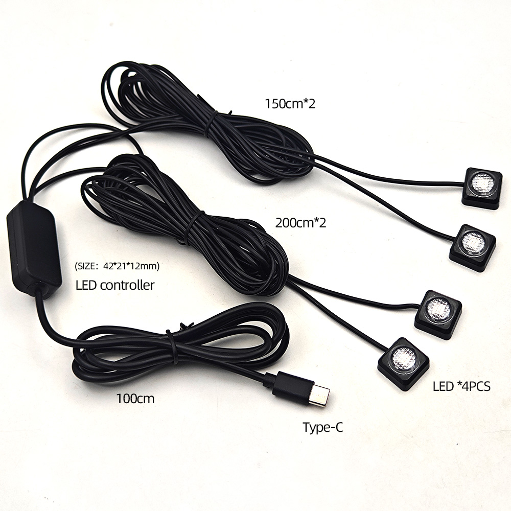 Typ-C-Stecker, Auto-Fußraumleu – Car Footwell Light Rgb Bluetooth Bewertung und Preis