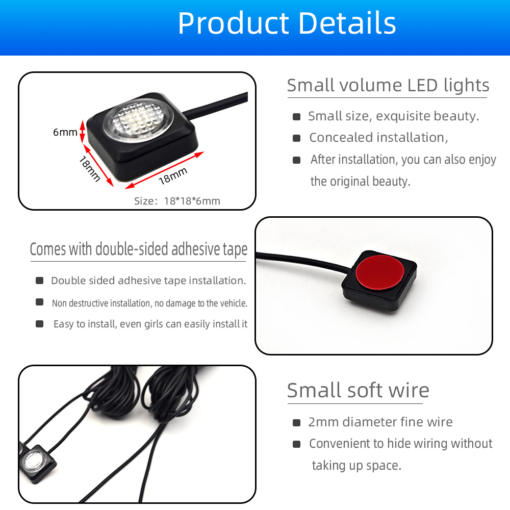 Typ-C-Stecker, Auto-Fußraumleu – Car Footwell Light Rgb Bluetooth Bewertung und Preis