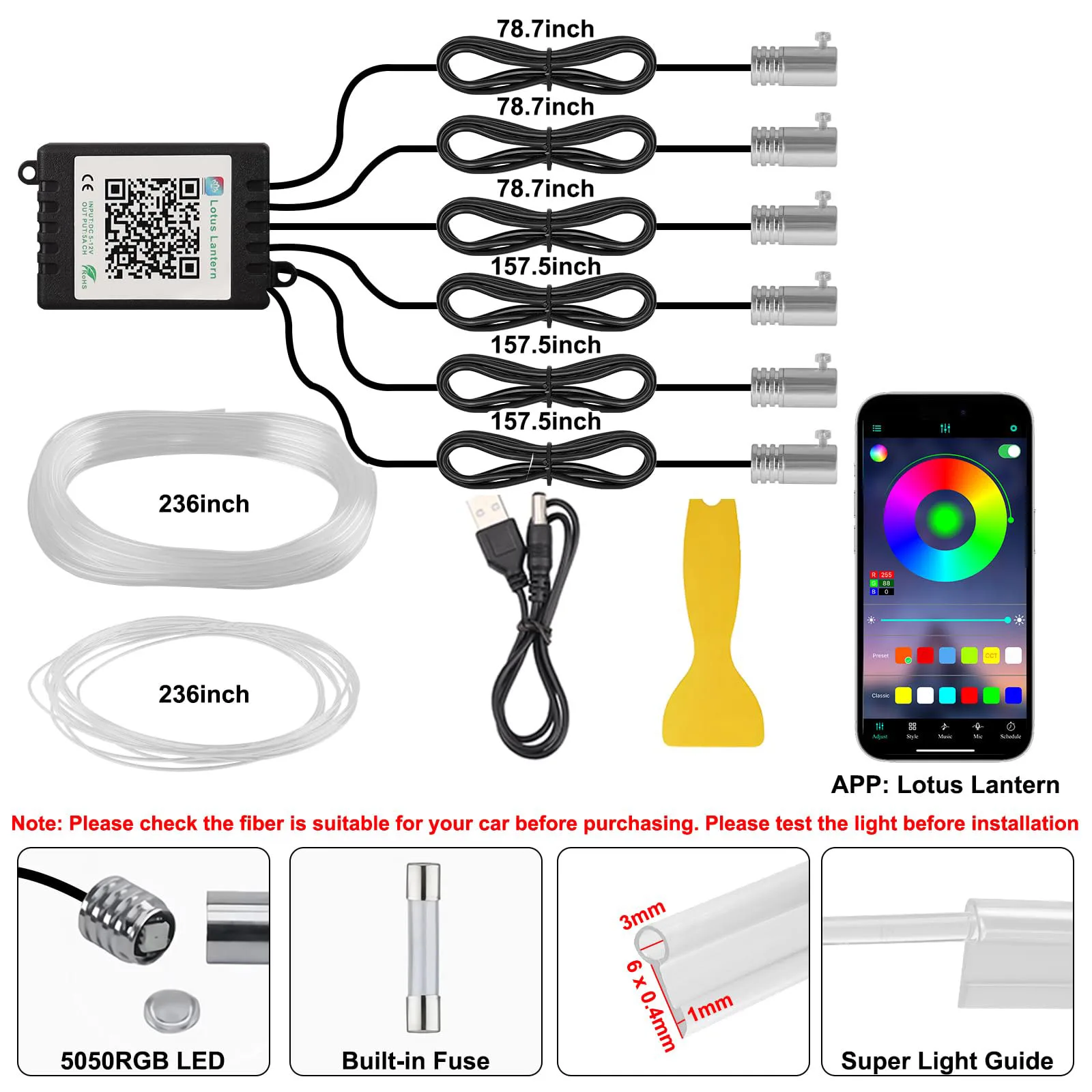 RGB LED Auto Umgebungslicht Ki – Car Dashboard Light Fiber Optic Bewertung und Preis