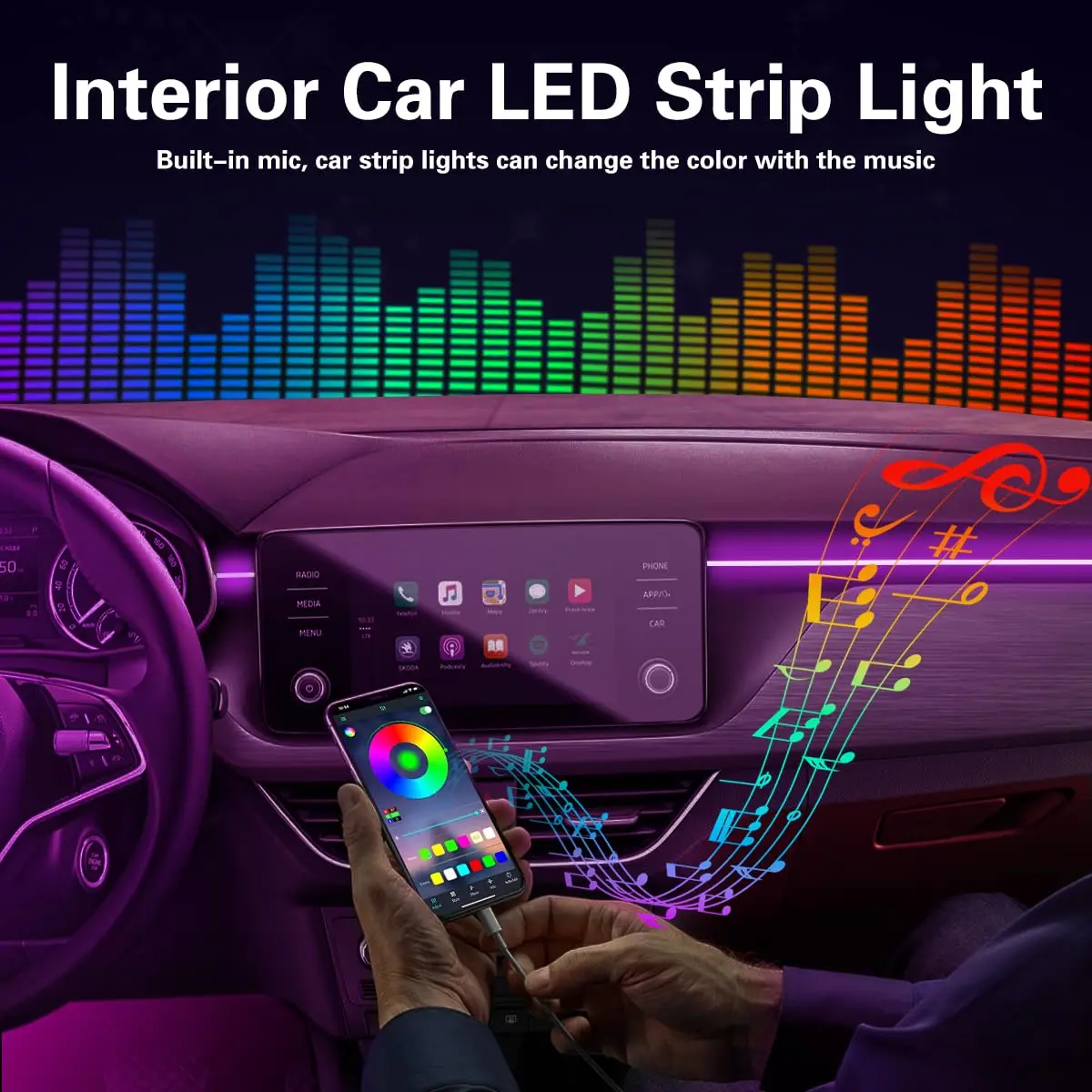 RGB LED Auto Umgebungslicht Ki – Car Dashboard Light Fiber Optic Bewertung und Preis