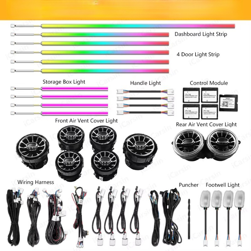 W217 W222 Coupé Dynamischer C2 – Car Ambient Lighting 64 Color Bewertung und Preis