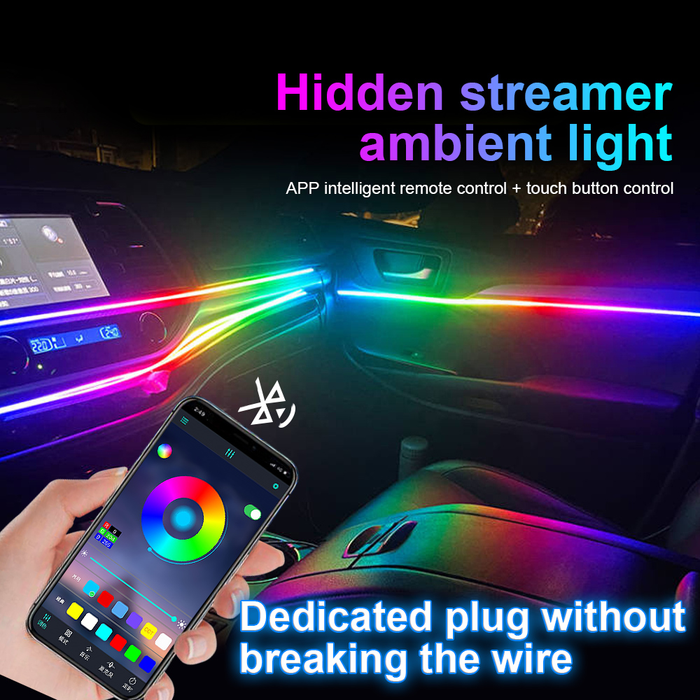 Neueste LED versteckte Auto Um – Car Ambient Lighting 64 Color Bewertung und Preis