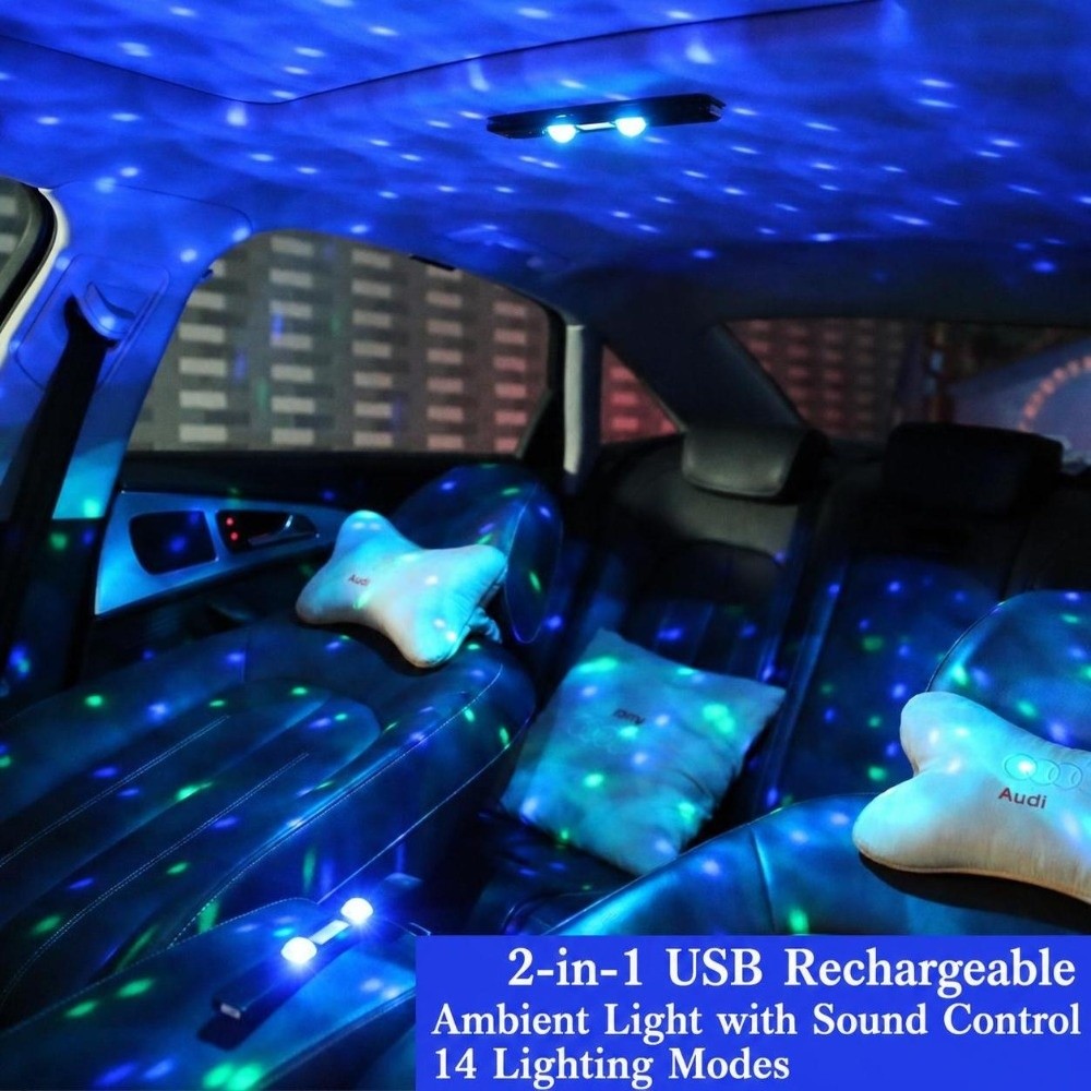 Schallaktivierte Innenraum-Amb – Car Ambient Light Sound Activated Bewertung und Preis