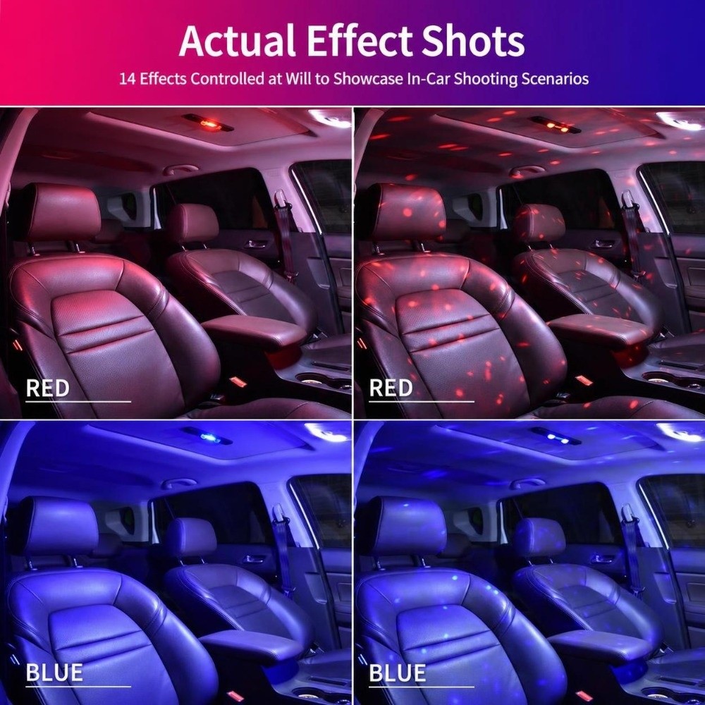Schallaktivierte Innenraum-Amb – Car Ambient Light Sound Activated Bewertung und Preis