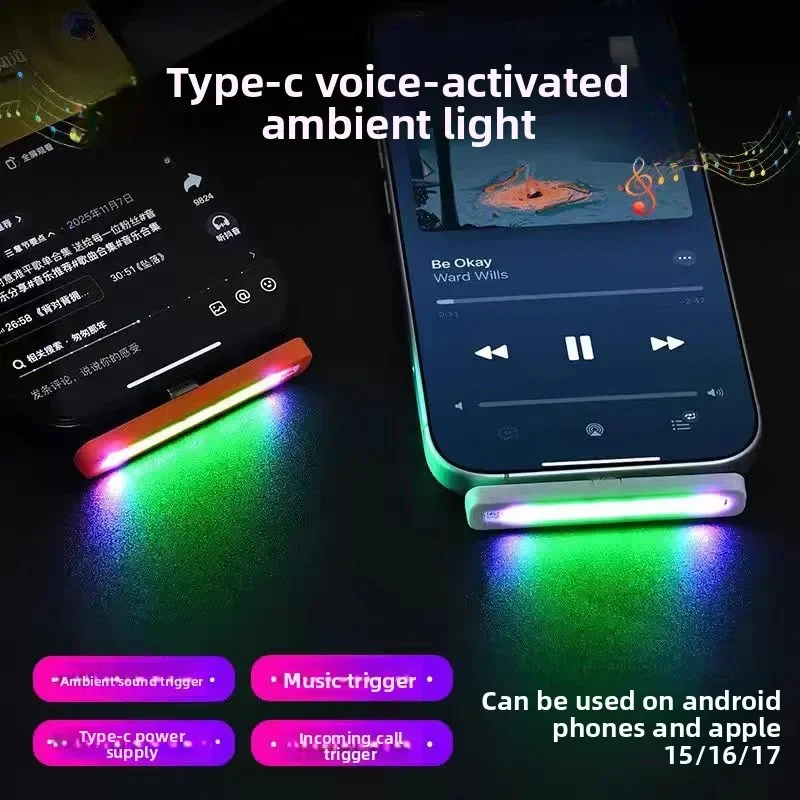 Mini-USB-C-RGB-Rhythmuslicht,  – Car Ambient Light Sound Activated Bewertung und Preis