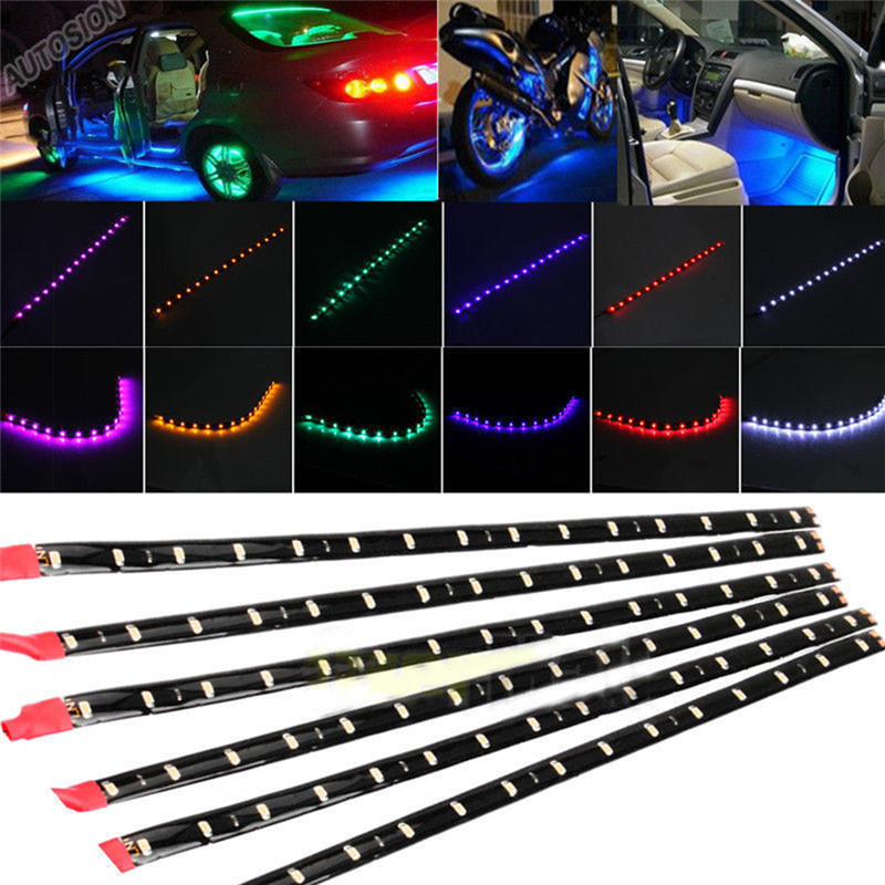 6PCS wasserdichte 15 SMD DC 12 – Car Led Strip 12V Waterproof Bewertung und Preis