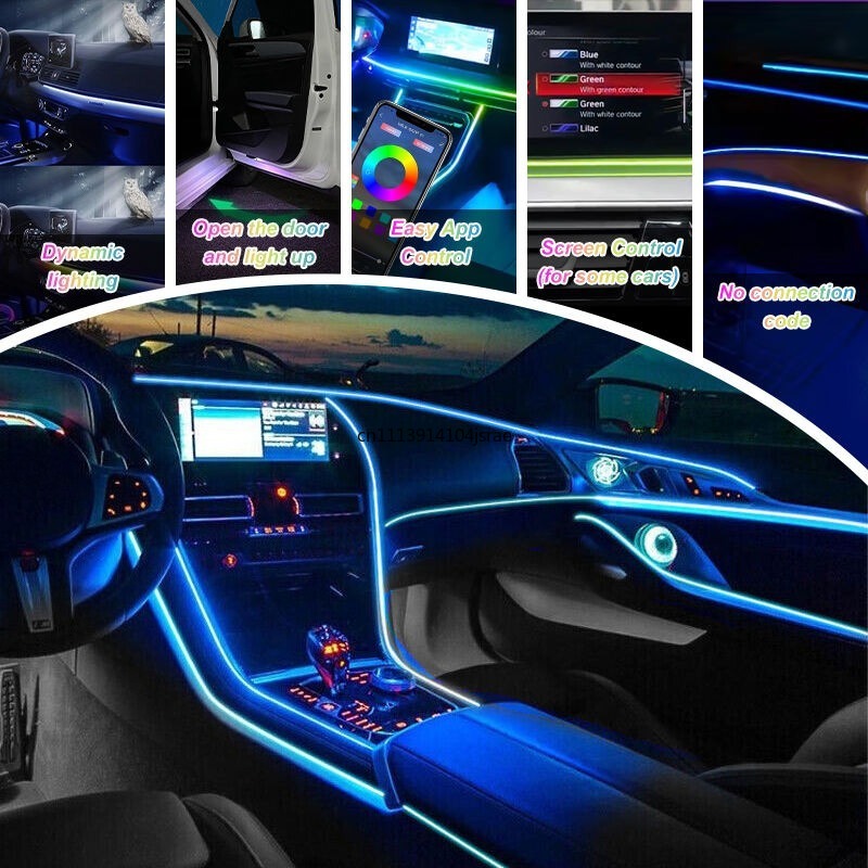 LED Dynamisches Ambientelicht  – Car Ambient Lighting 64 Color Bewertung und Preis