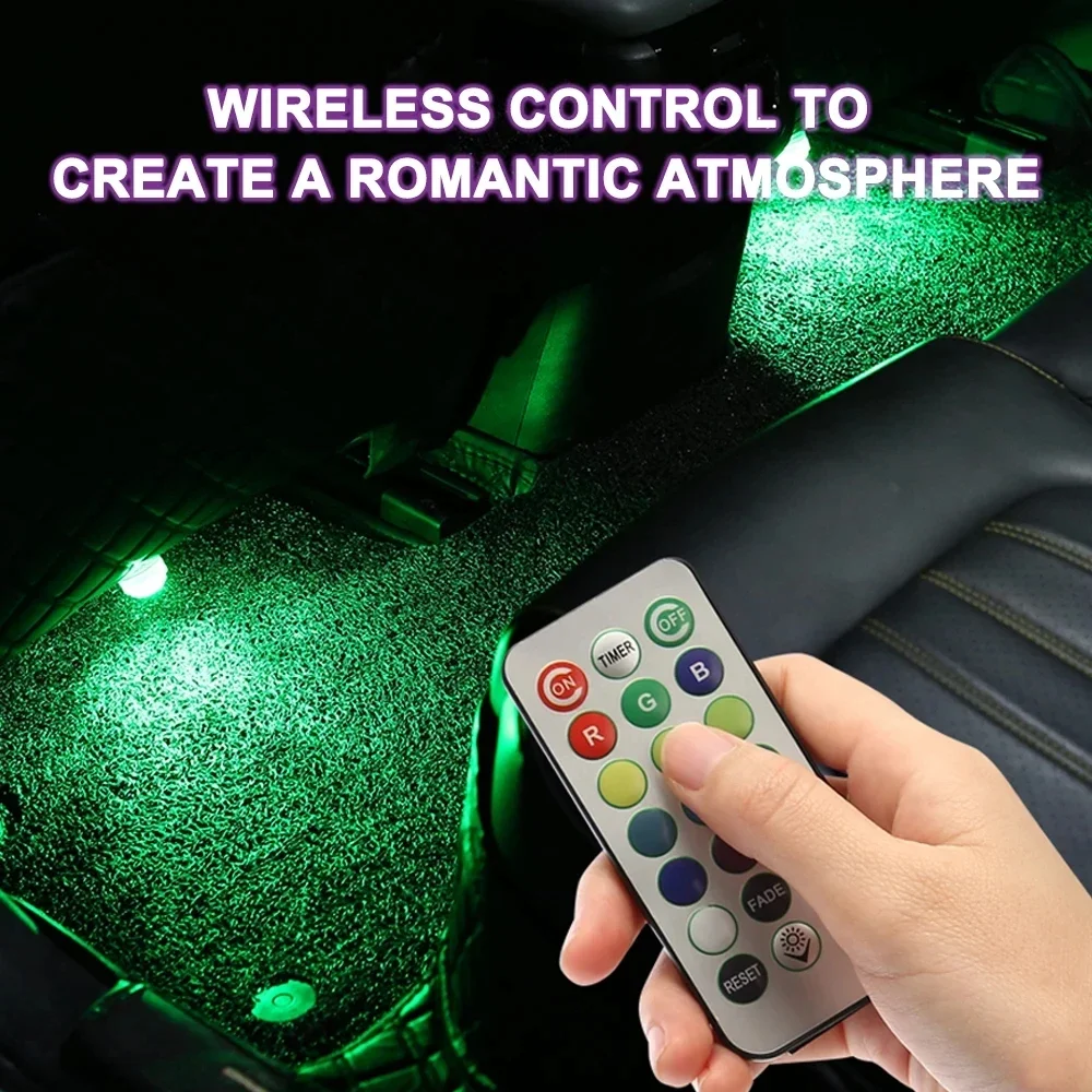 Kabellose Klebende LED-Autoinn – Car Ambient Light Kit With Remote Bewertung und Preis