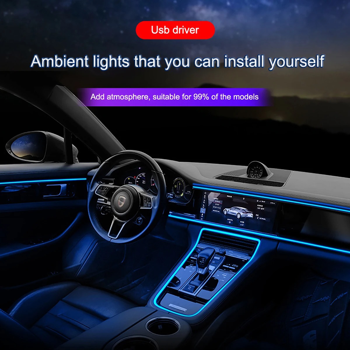 Auto Umgebung El Draht LED USB – Car Interior Neon Light Usb Bewertung und Preis