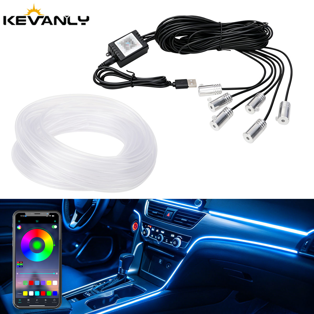 6M LED Auto-Innenraum Ambiente – Car Ambient Light Fiber Optic 6M Bewertung und Preis