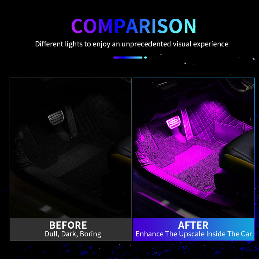 LED Auto Neon Licht Fuß Licht  – Car Interior Neon Light Usb Bewertung und Preis
