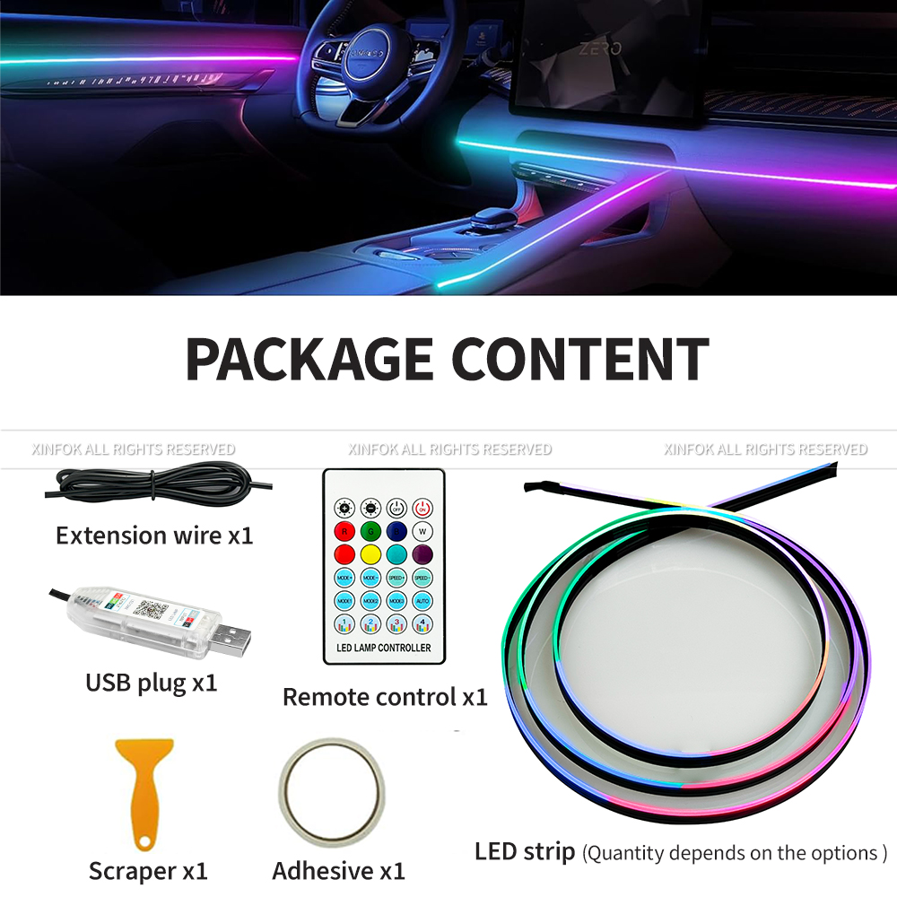 140cm USB Dreamcolor Acryl-Inn – Car Interior Led Strip App Control Bewertung und Preis