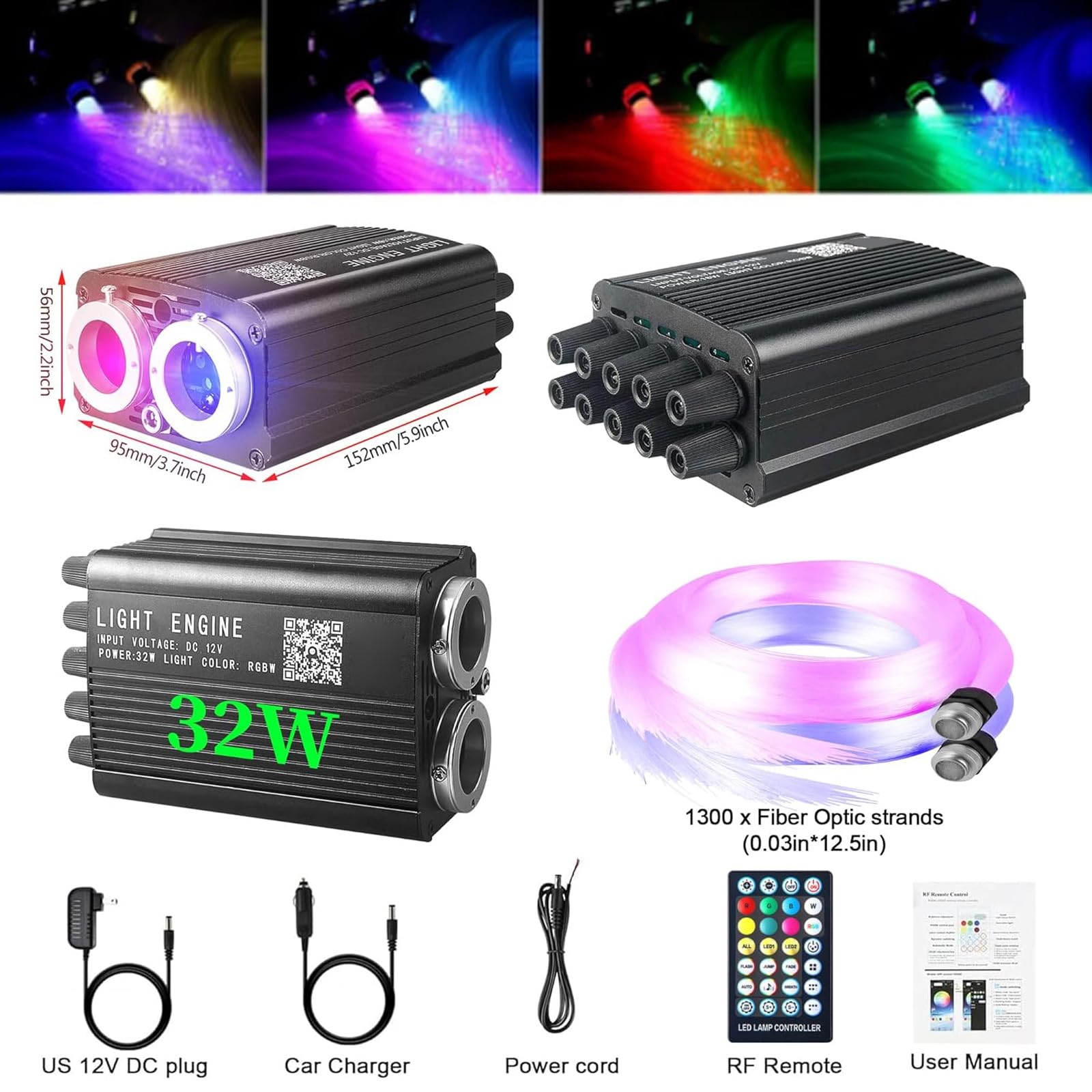 32W Auto Dach Stern Licht Kit  – Car Roof Star Light Fiber Optic Bewertung und Preis