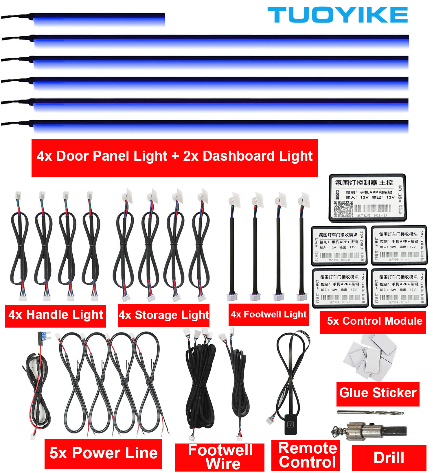 Universelle 18-in-1-RGB-LED-Au – Car Ambient Light Door Panel Acrylic Bewertung und Preis