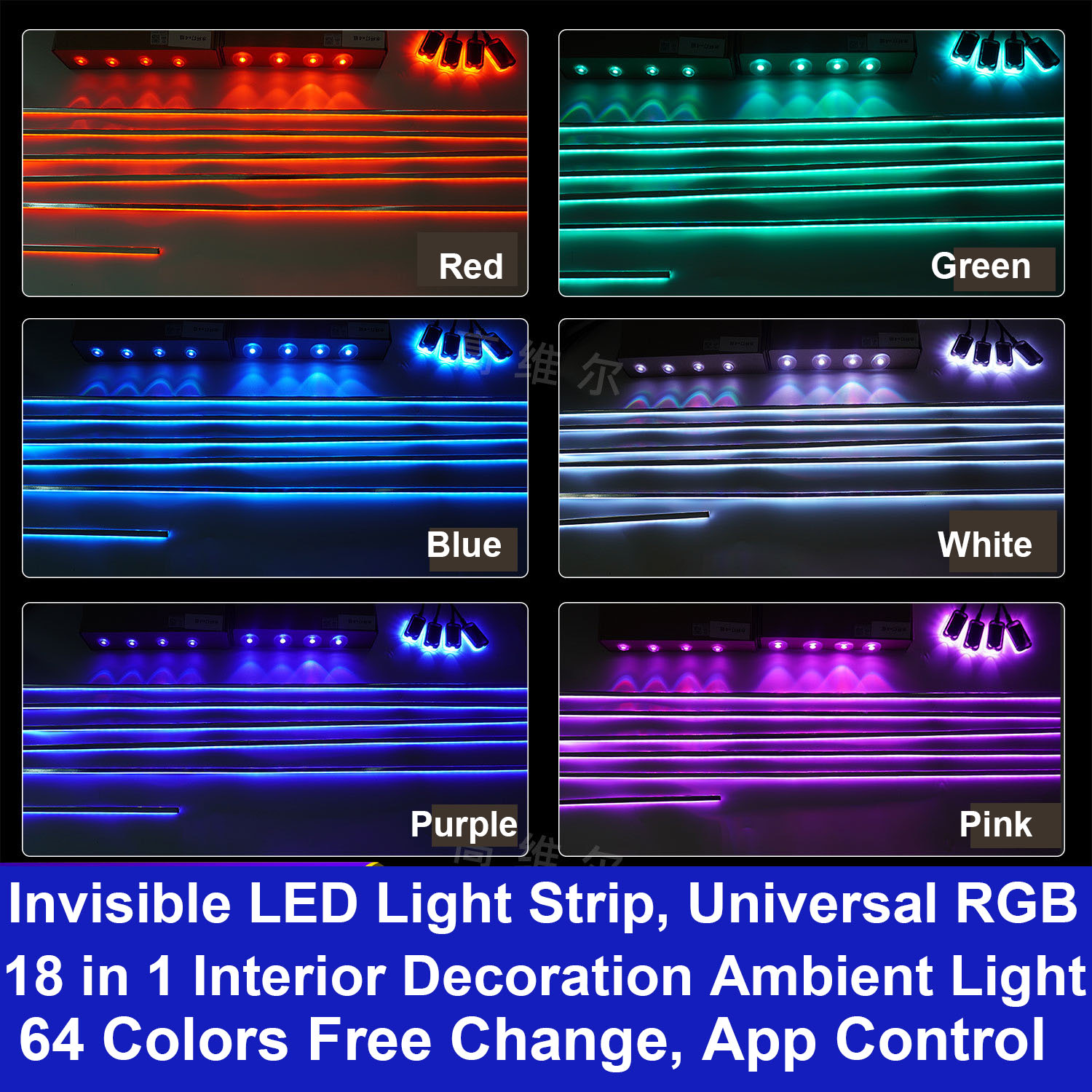 Universelle 18-in-1-RGB-LED-Au – Car Ambient Light Door Panel Acrylic Bewertung und Preis